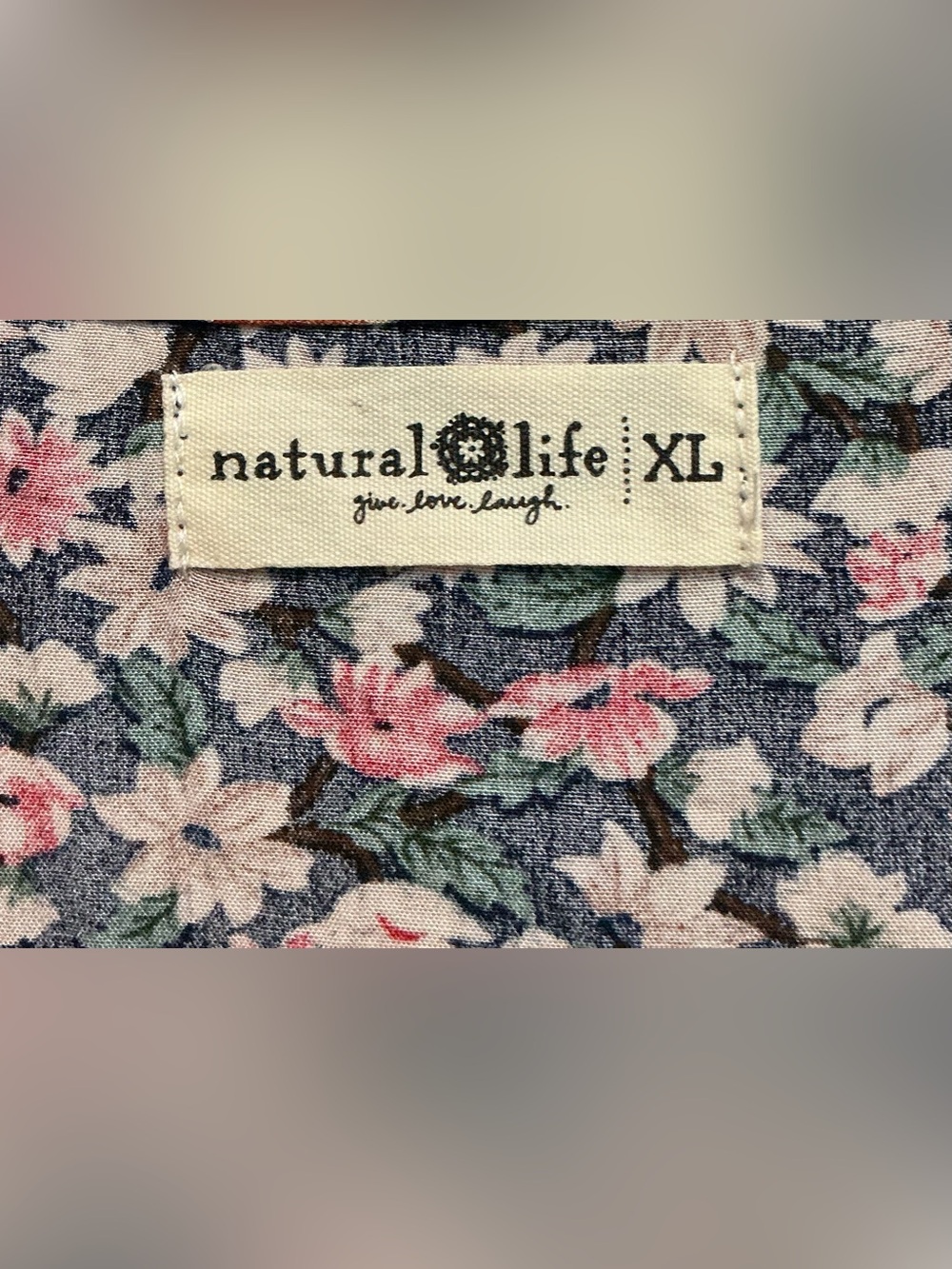 Natural Life Collette Tiered Floral Maxi Dress Boho Cottagecore XL - Picture 4 of 5